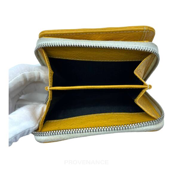 🔴 Balenciaga Bazaar Zip Wallet - Yellow Striped - Picture 10 of 12